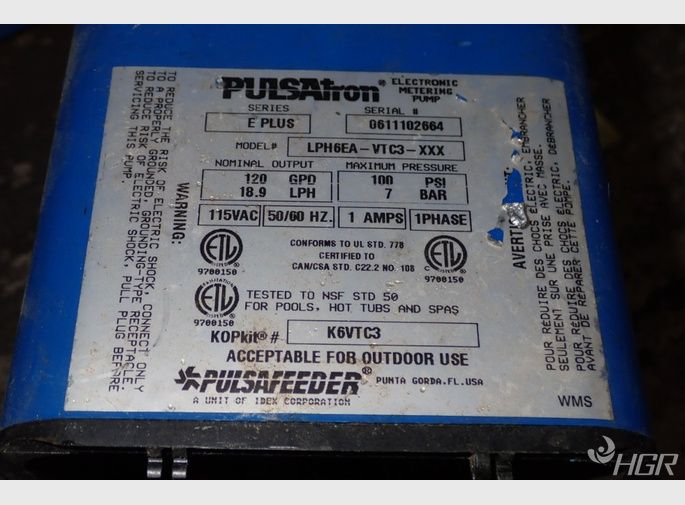 Pulsafeeder Electric Metering Pump