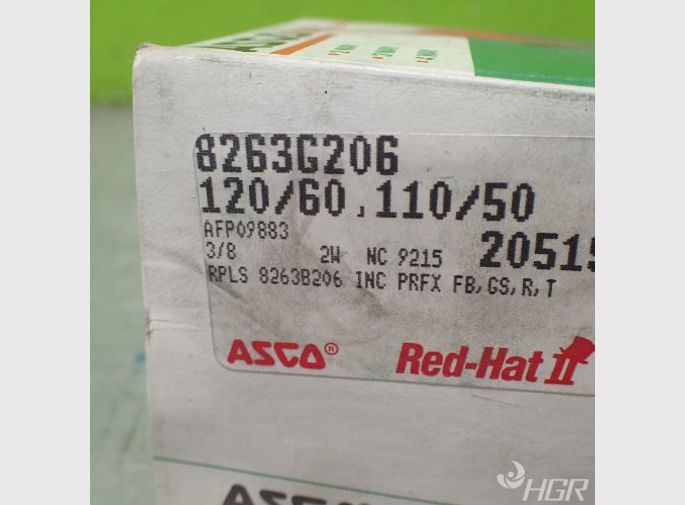 Asco Red Hat 2 Asco Red Hat 8263g206 Solenoid Valves 38 2w 110120v 