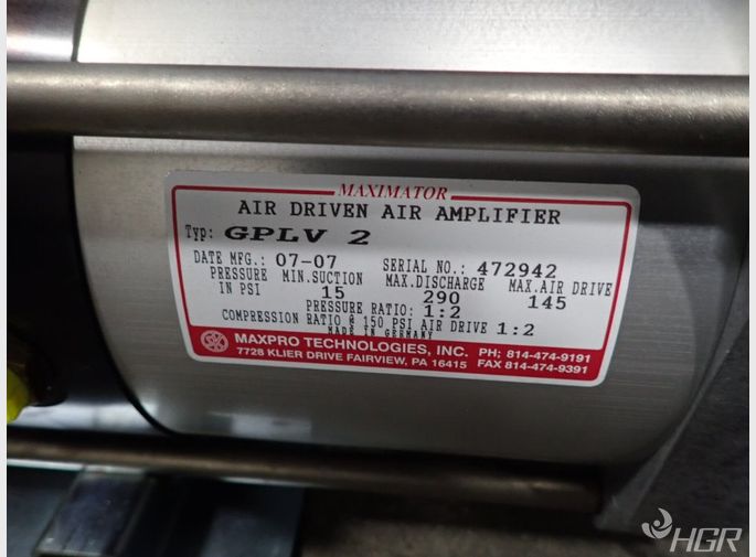 Maximator Air Driven Air Amplifier