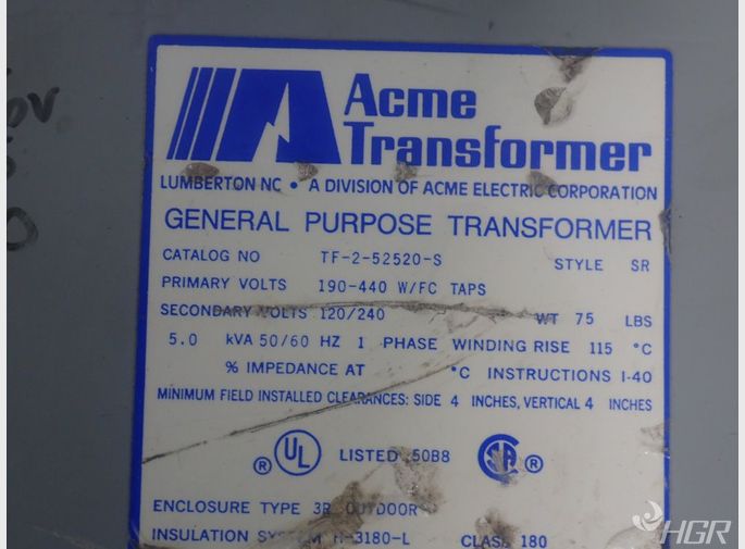 Acme Transformerelectrical Enclosure
