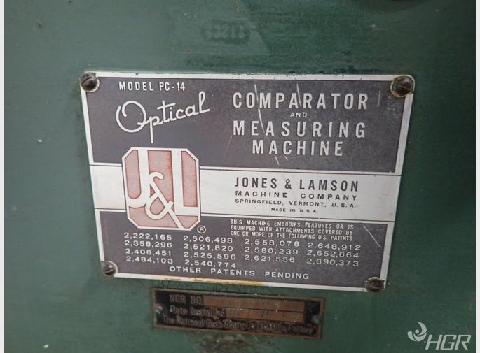 Jones  Lamson Optical Comparator