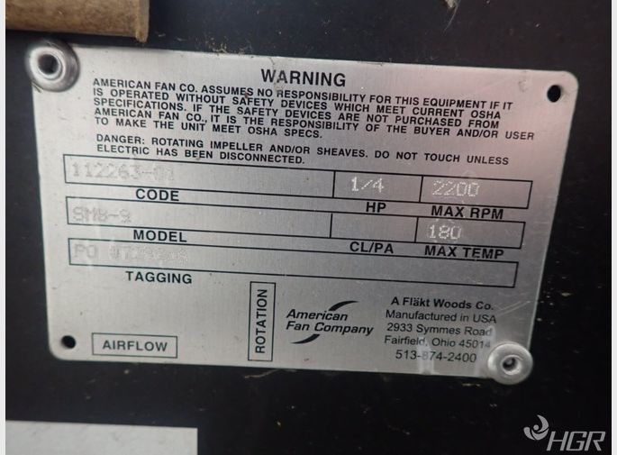 American Fan Compnay Blower