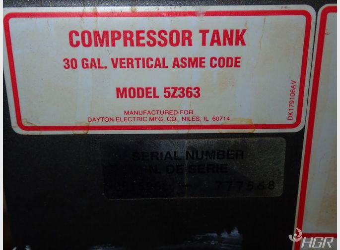 Dayton Air Compressor Tank