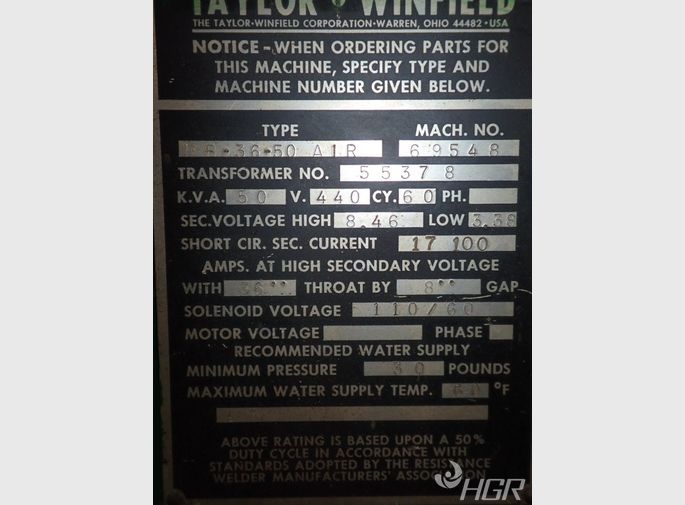 Taylor Wiinfield Spot Welder