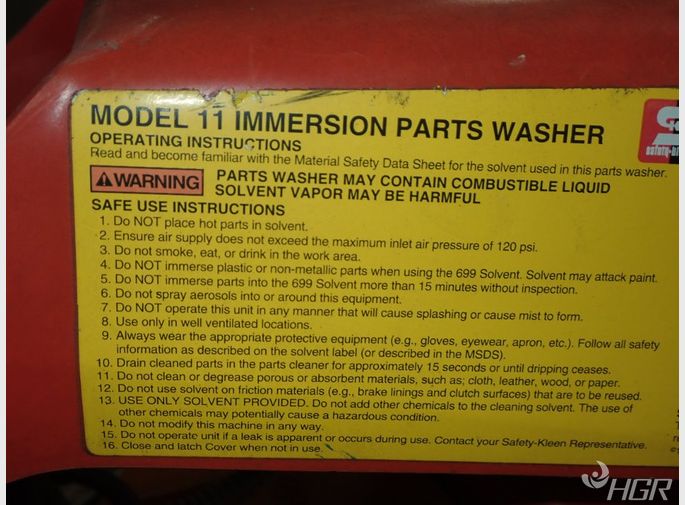 Safetykleen Immersion Cleaner