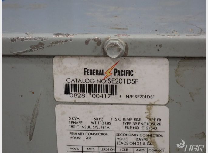 Federal Pacific Transformer
