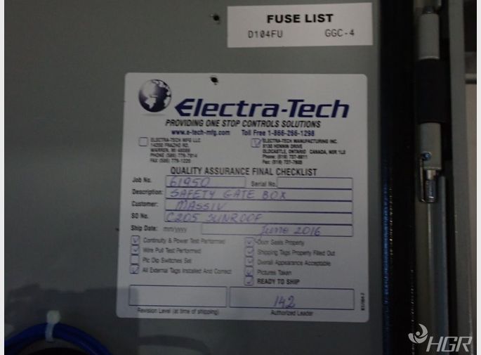 Electratech Manufacturing Inc Safety Gate Control Box 