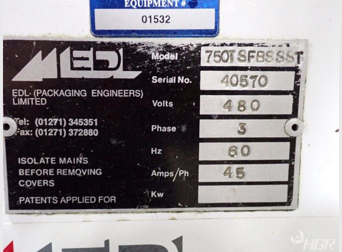 Edl Edl 750tsfbssst Wrapping Machine