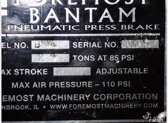 Foremost Bantom Pneumatic Brake Press