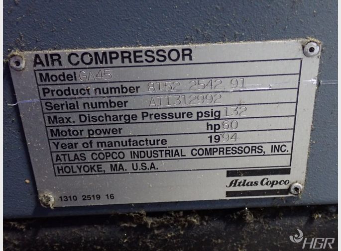 Atlas Copco Atlas Copco Ga45 Air Compressor