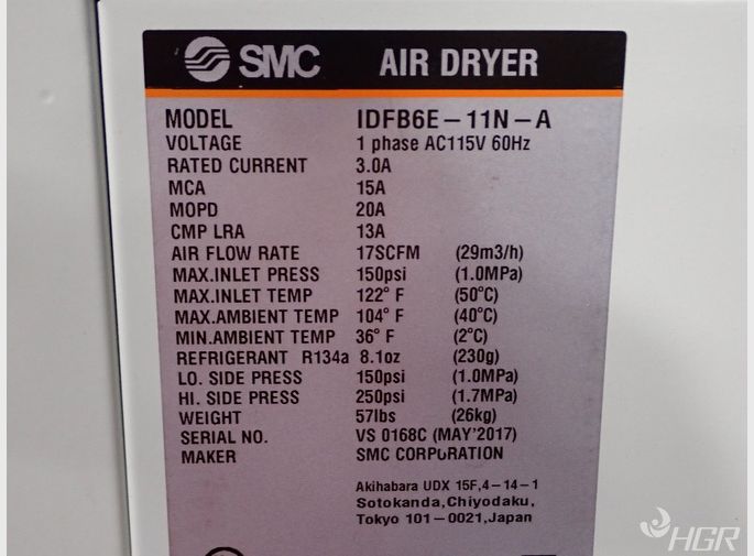 Smc Chiller W Air Dryer