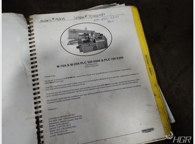 Hydmech Horizontal Pivot Band Saw