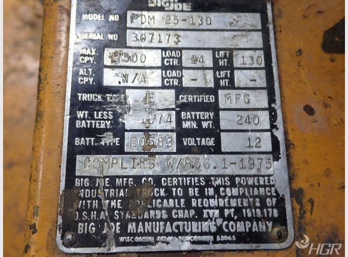 Big Joe Electric Pallet Jack