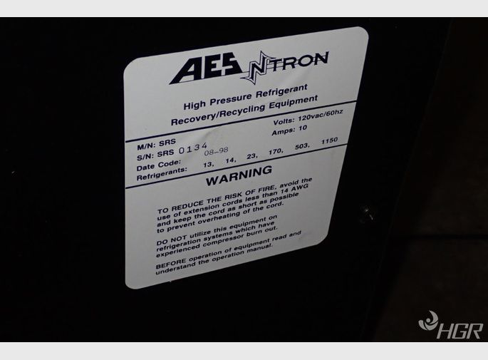 Aes Nitron High Pressure Refrigerant Recoveryrecycling Unit
