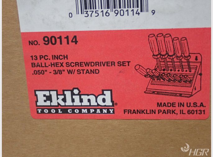 Eklind Ball Hex Scewdriver Set