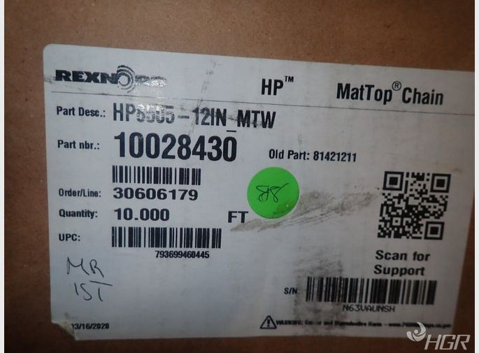 Rexnord Mat Top Chain Conveyor Belt