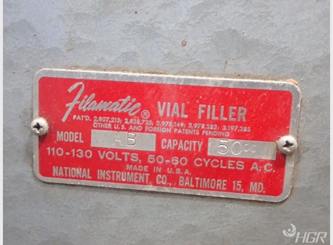 Filamatic National Instruments Vial Filler