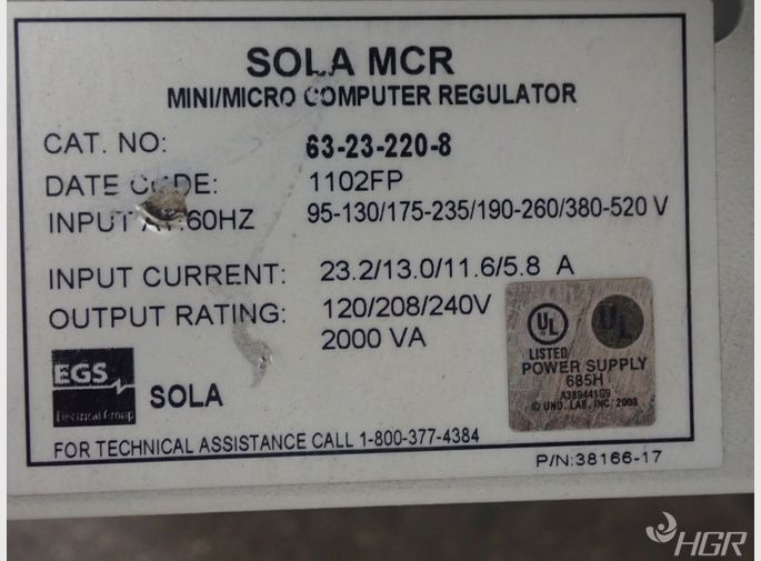 Sola Micro Computer Regulator