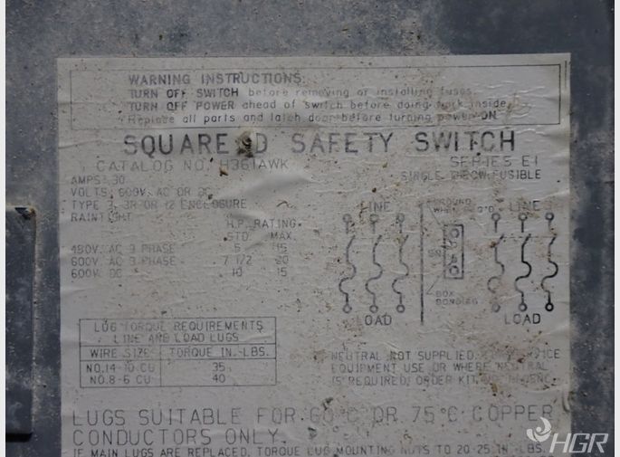 Square D Fusible Disconnect
