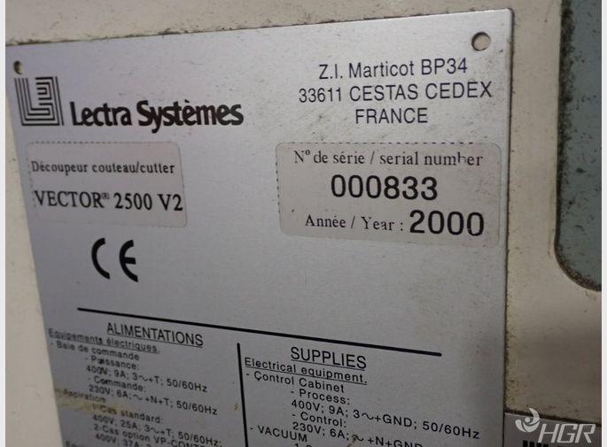 Lectra Lectra Vector 2500 V2 Cutting Table