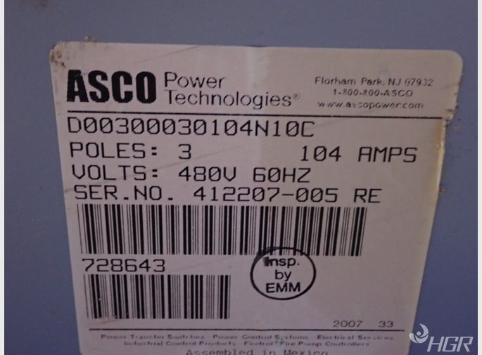 Asco Power Transfer Switch