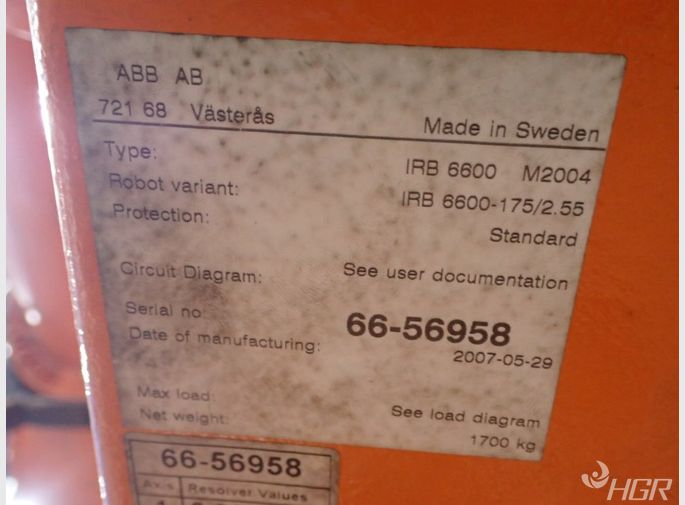 Abb Abb Irb 6600 Robot