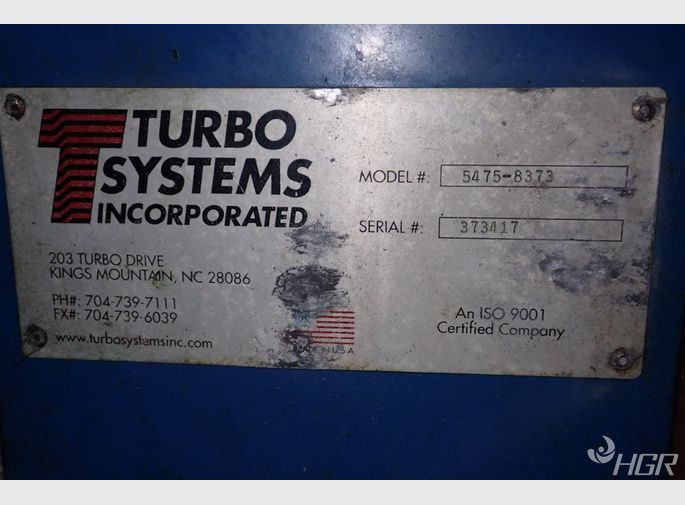 Used Turbo Systems Incorporated Chip Conveyor HGR Industrial Surplus