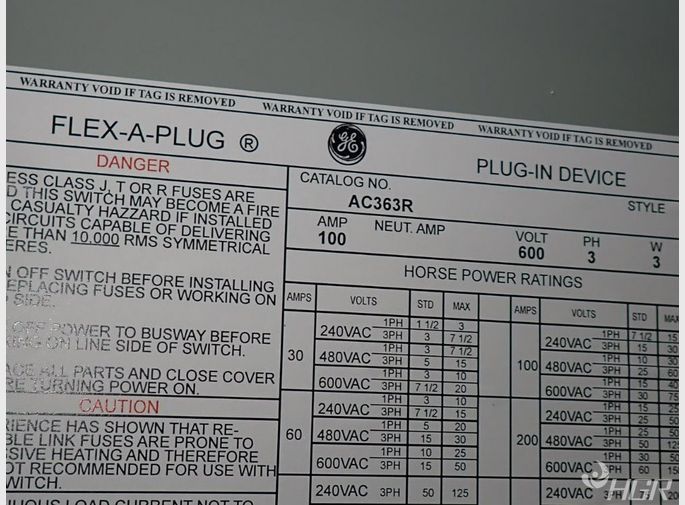 General Electric Bus Plug