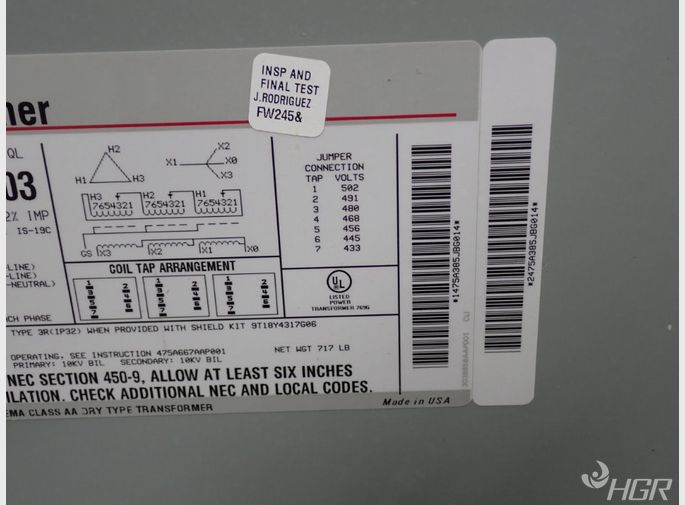 General Electric General Electric 9t23q9855g03 Transformer