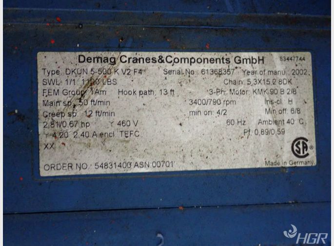 Demag Electric Chain Hoist