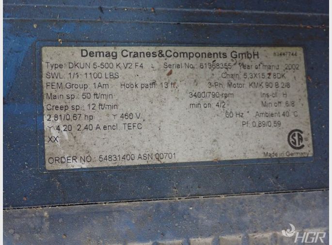 Demag Electric Chain Hoist
