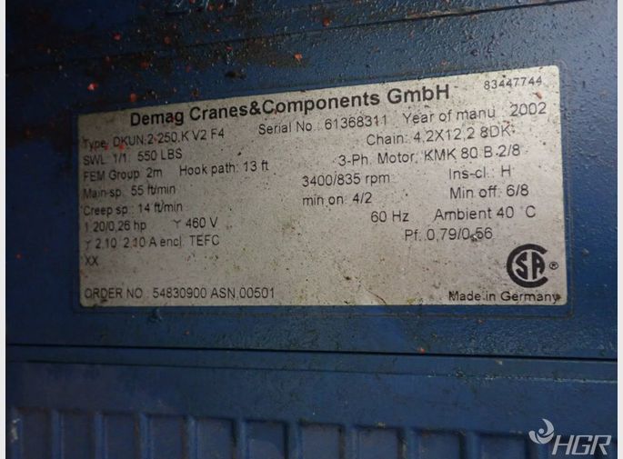 Demag Electric Chain Hoist