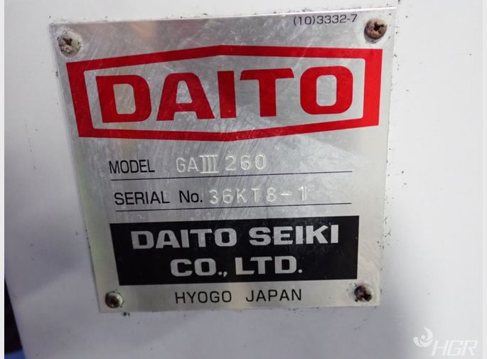 Daito Daito Ga Iii 260 Horizontal Band Saw