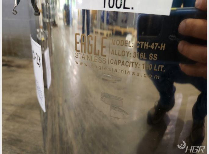  26 Gal Eagle Stainless Tank Model Cth47h 316l Ss