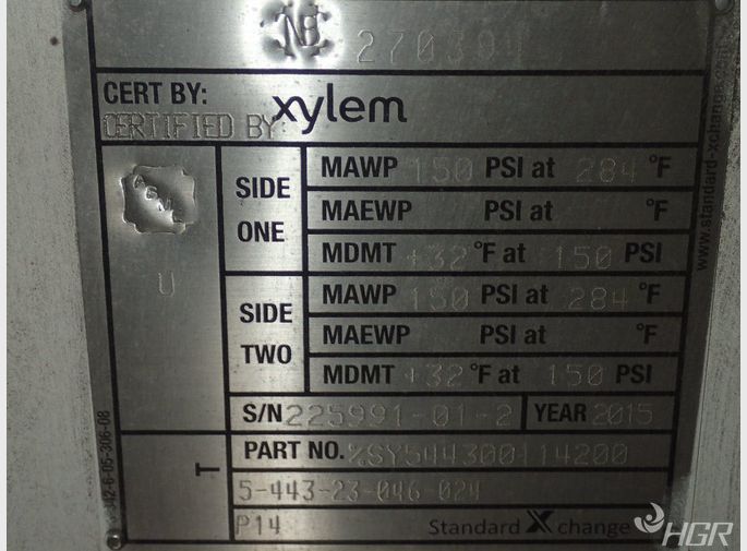 Xylem Compresed Plate Heat Exchanger