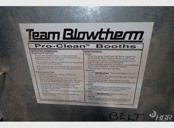 Team Blowtherm Paint Spray Booth