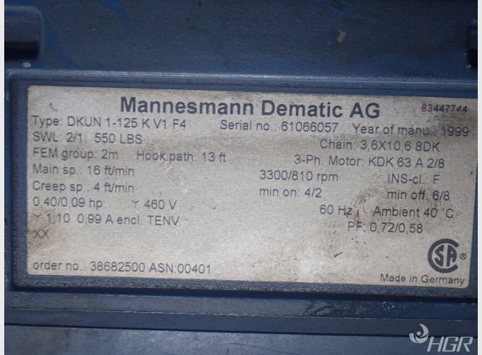 Demag Electric Chain Hoist