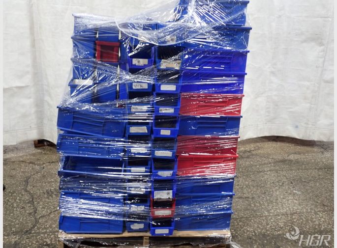  Red And Blue Plastic Totes