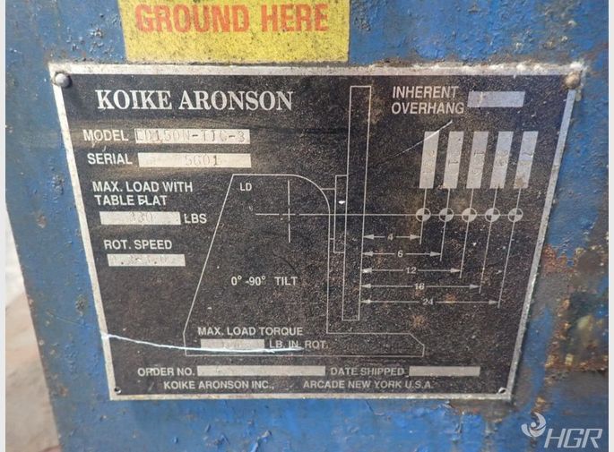 Koike Aronson Welding Positioner
