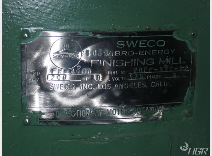 Sweco Sweco Fm20ha Vibratory Finisher