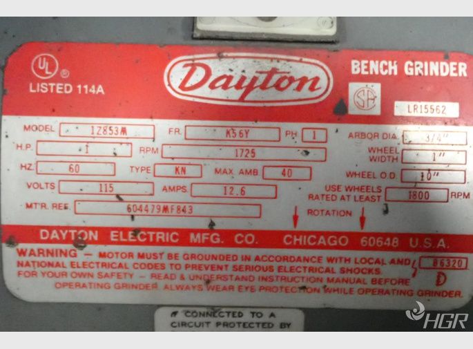 Dayton Pedestal Grinder
