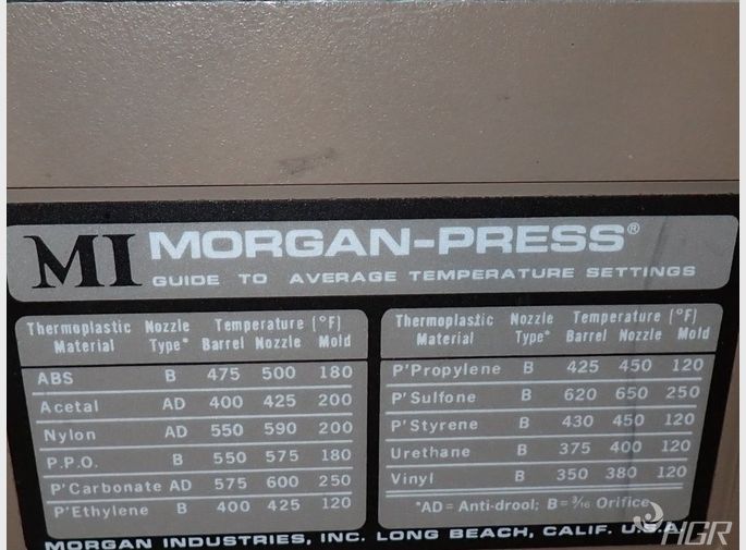 Morgan Press Morgan Press G100t Injection Molder