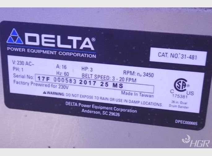 Delta Delta 31481 Drum Sander