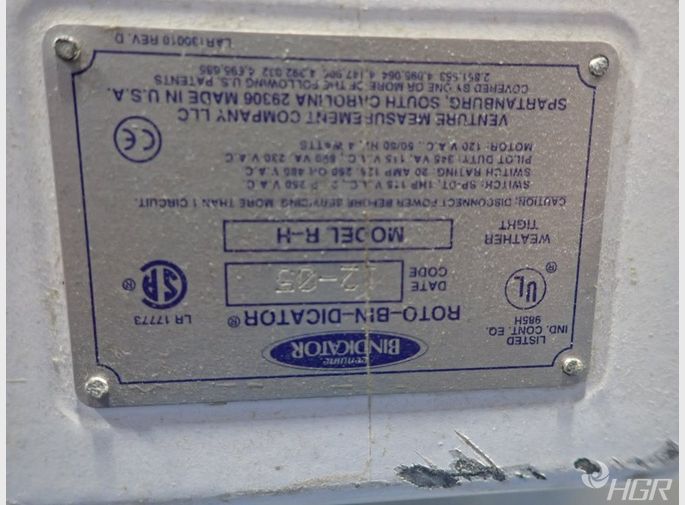 Used Bindicator S/s Hopper W/rotary Valve HGR Industrial Surplus