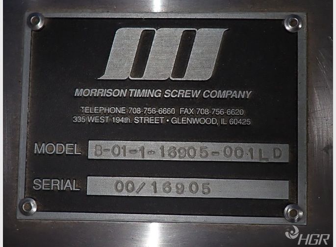 Morrison Timing Screw Timing Screw Conveyor