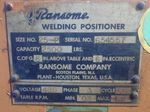 Ransome Ransome 25p Weld Positioner
