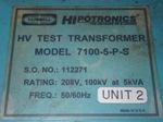 Hubbellhipotronics Hivoltage Test Transformer