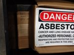 Beaed Asbestos Warning Sign