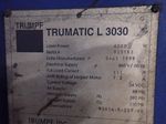 Trumpf Trumpf Trumatic L3030 Laser System
