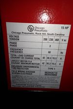 Chicago Pneumatic Chicago Pneumatic Qrs 15 Air Compressor